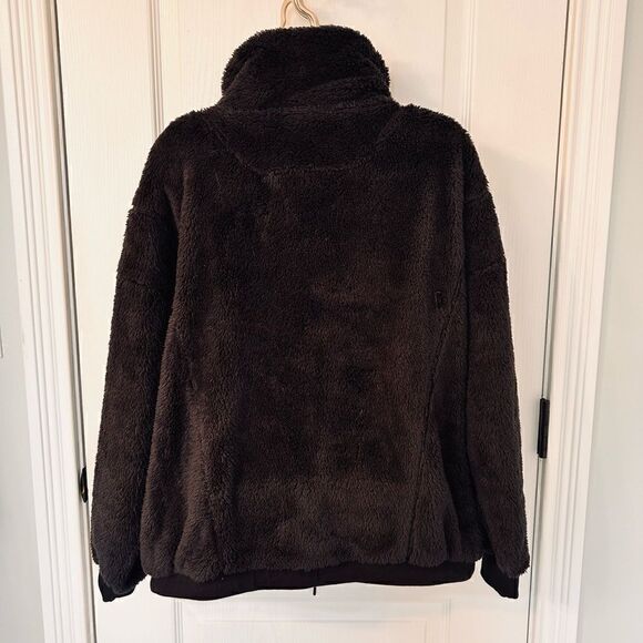 JOY LAB Soft & Cozy 1/4 Zip Black Fleece Drawstring Bottom Pullover! - Picture 4 of 7